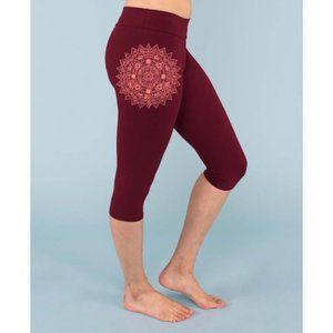 *Small Sun Damage*Earth Magic Mandala Organic Cropped Leggings